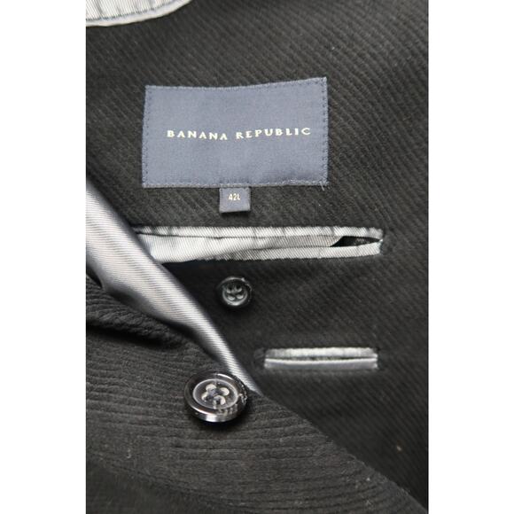 Banana Republic Men's Corduroy Sport Black Coat Size 42L - Picture 3 of 8